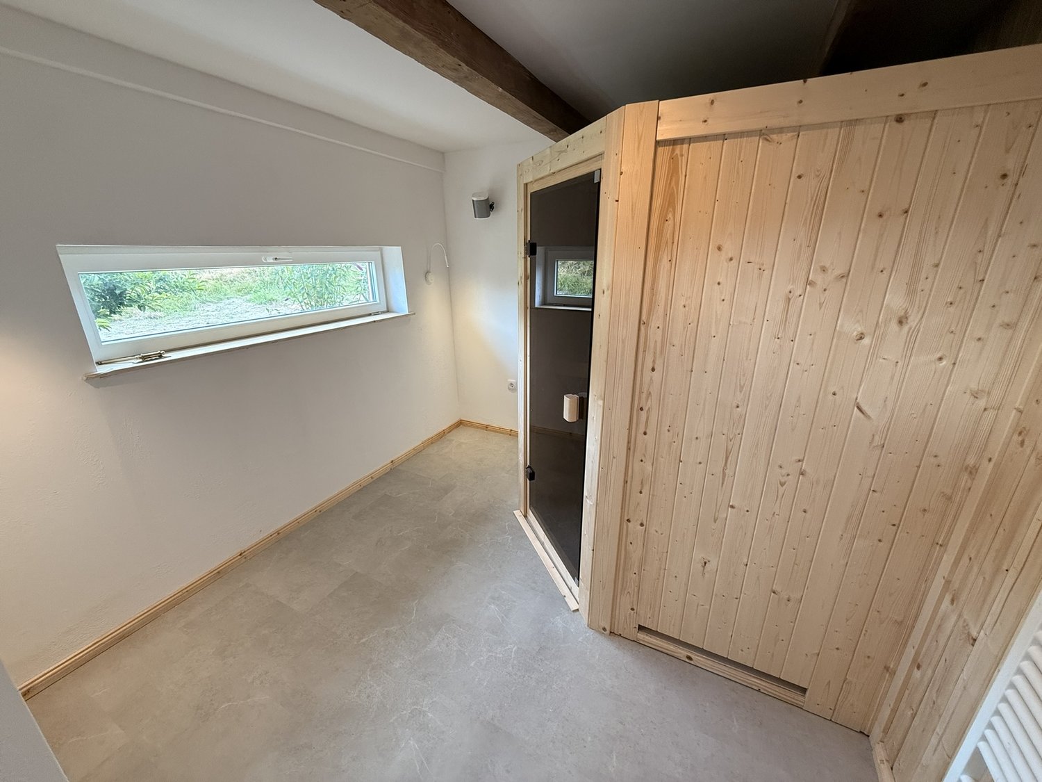 Holzsauna im Gästehaus